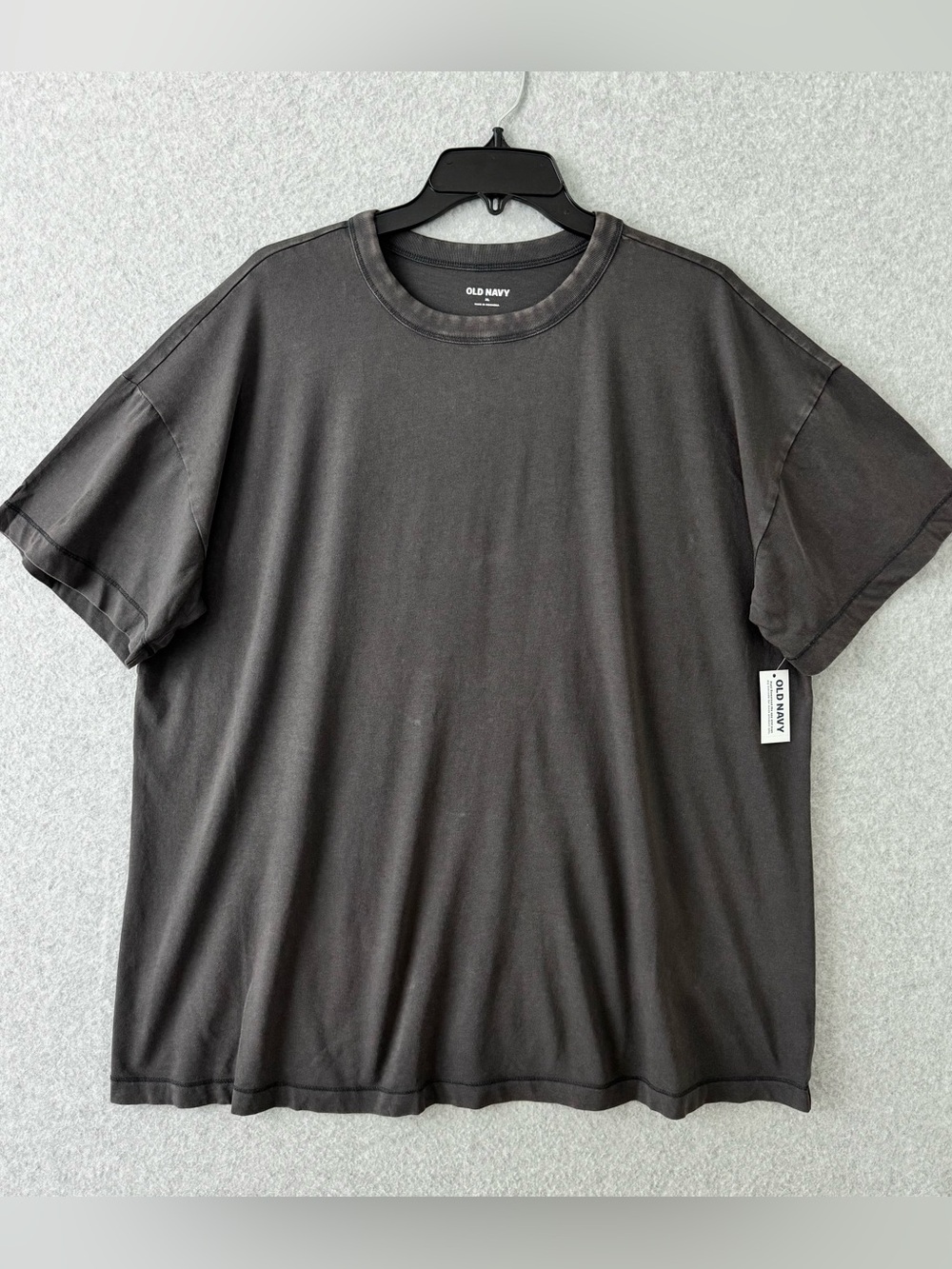 Old Navy Womens XL Panther Gray Oversized EveryWear Tunic T-Shirt Distressed NWT